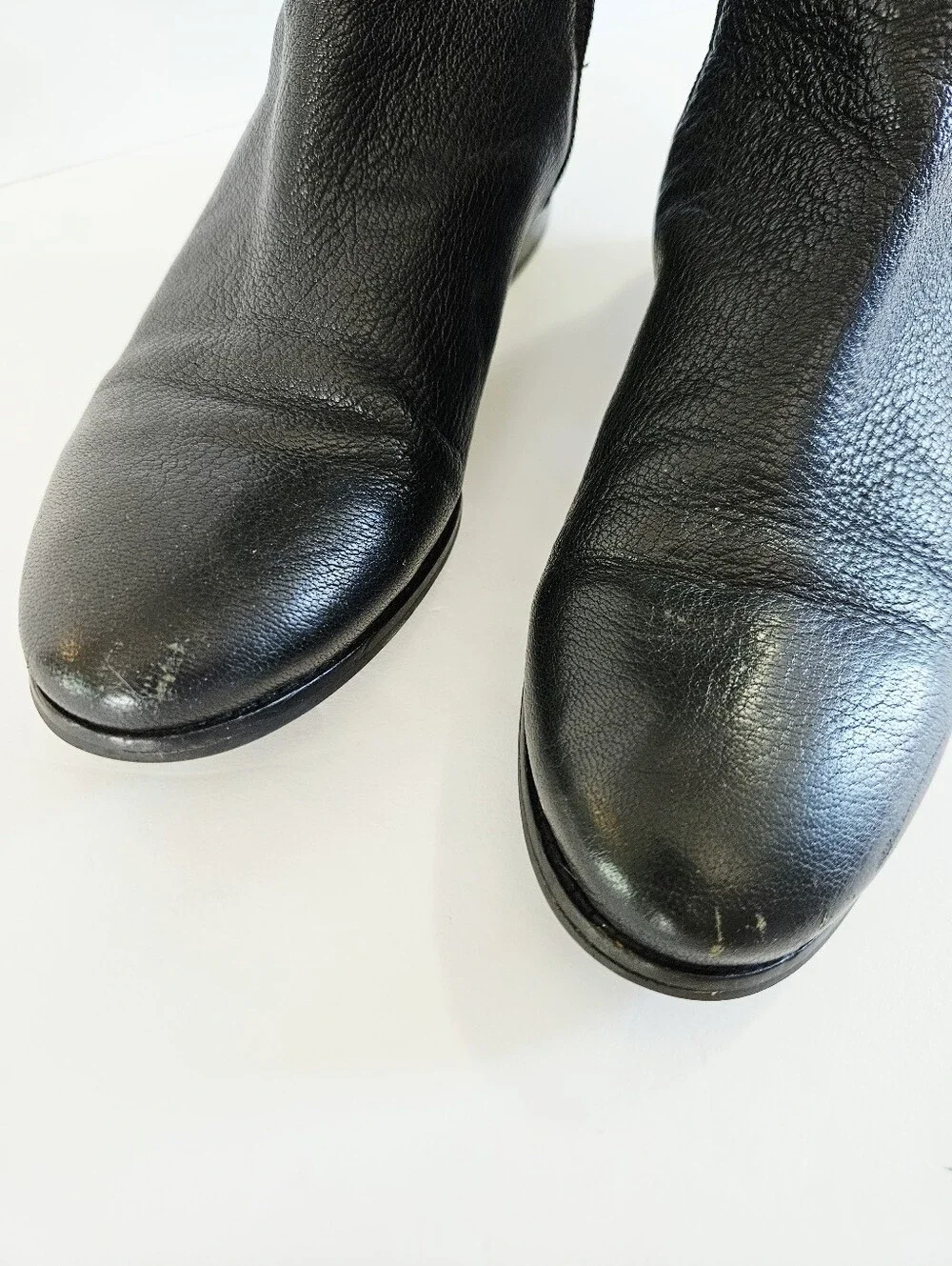 Cole Haan Duchess Over The Knee Leather Quilted Almond Toe Riding Boots 8.5